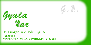 gyula mar business card