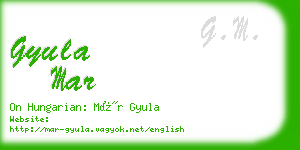 gyula mar business card